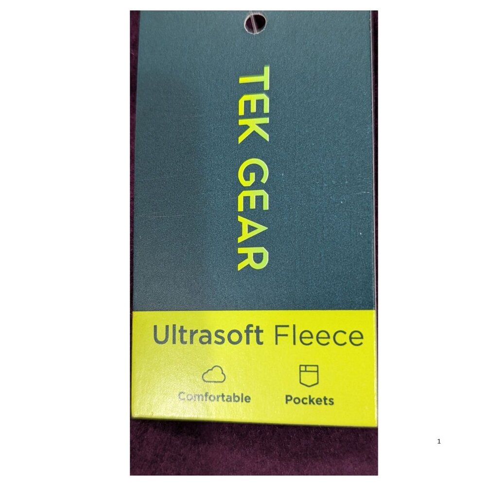 Tek Gear UltraSoft Fleece Long Cardigan XL Plum NWT Open Front Cozy Lounge Layer - Picture 4 of 5